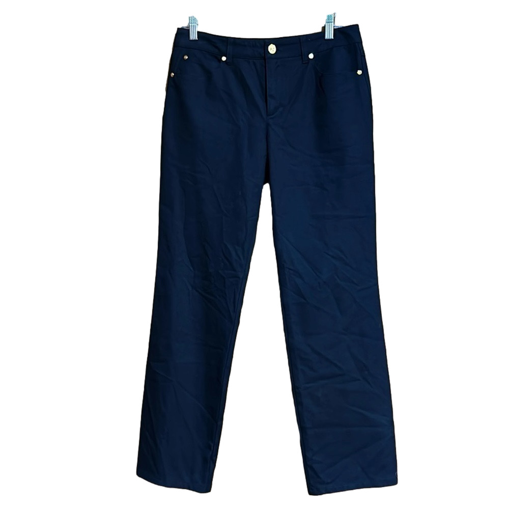 Escada Navy Straight Leg Pants Size 12 - EUC